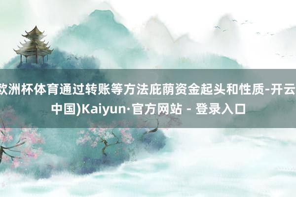 欧洲杯体育通过转账等方法庇荫资金起头和性质-开云(中国)Kaiyun·官方网站 - 登录入口