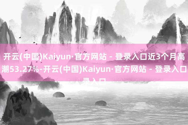 开云(中国)Kaiyun·官方网站 - 登录入口近3个月高潮53.27%-开云(中国)Kaiyun·官方网站 - 登录入口