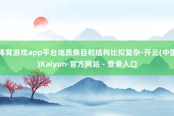 体育游戏app平台地质条目和结构比拟复杂-开云(中国)Kaiyun·官方网站 - 登录入口