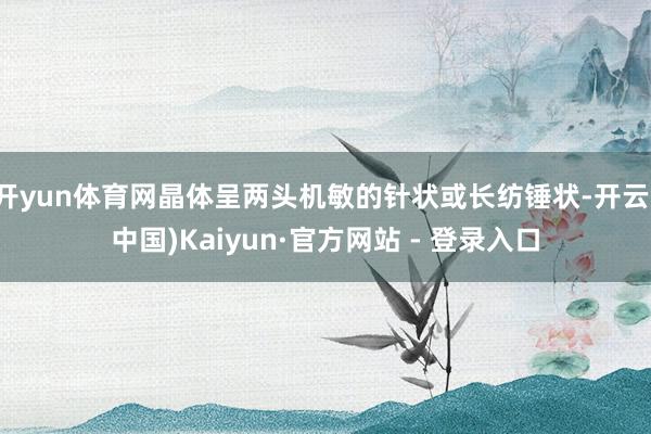 开yun体育网晶体呈两头机敏的针状或长纺锤状-开云(中国)Kaiyun·官方网站 - 登录入口