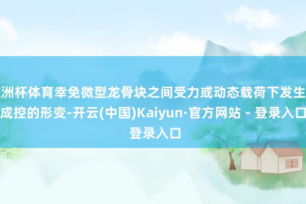 欧洲杯体育幸免微型龙骨块之间受力或动态载荷下发生弗成控的形变-开云(中国)Kaiyun·官方网站 - 登录入口